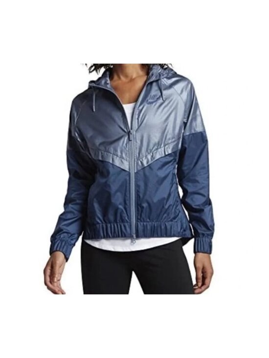 Nike Jackets & Blazers - Nike Blue Windbreaker Jacket Windrunner Rain Vented Full Zip Activewear Medium